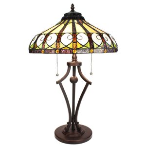 Stolní lampa Tiffany Ellegant - Ø 41*64 cm/ E27/max 2*60W Clayre & Eef  - -