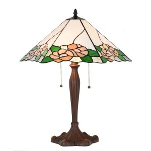 Stolní lampa Tiffany Fae - 44x61x64 cm E27/max 2x60W Clayre & Eef  - -