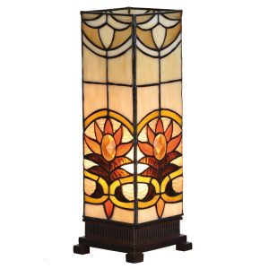 Stolní lampa Tiffany Fleur - 12*35 cm 1x E14 / Max 40W Clayre & Eef  - -