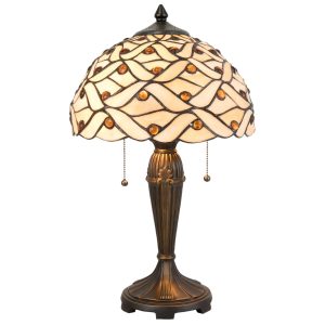 Stolní lampa Tiffany Joana - 30*51 cm 2x E27/40W Clayre & Eef  - -