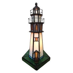 Stolní lampa Tiffany Lighthouse - 11*11*25 cm Clayre & Eef  - -