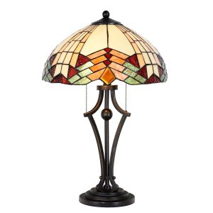 Stolní lampa Tiffany  Montaq -  Ø 40 cm Clayre & Eef  - -