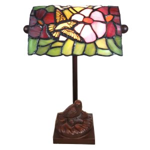 Stolní lampa Tiffany Oiseau - 15*15*33 cm Clayre & Eef  - -