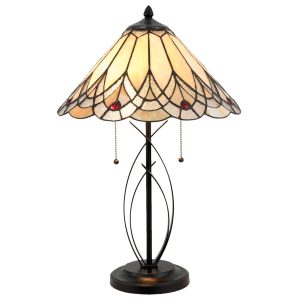 Stolní lampa Tiffany Peaceful - 40*60 cm 2x E27/60W Clayre & Eef  - -