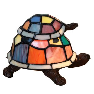 Stolní lampa Tiffany Turtles - 22*18*16 cm Clayre & Eef  - -