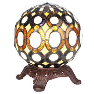 Stolní lampa Tiffany ve tvaru koule Gulia - Ø 20*25 cm E14/max 1*25W Clayre & Eef  - -