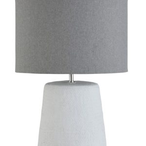 Stolní lampa v šedo-bílé kombinaci Abelle L - Ø 42*64 cm J-Line by Jolipa  - -