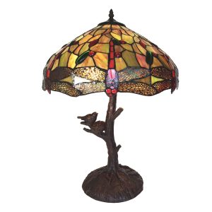 Stolní Tiffany lampa Leonelle  - Ø 41*57 cm  Clayre & Eef  - -