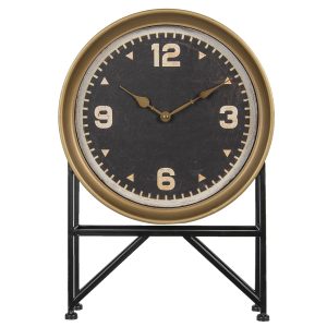Stolní vintage hodiny se zlatým rámem Aimeric - 35*8*53 cm / 1*AA Clayre & Eef  - -