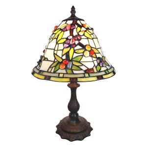 Stolní vitrážová lampa Tiffany Mabelle - 31*31*47 cm Clayre & Eef  - -