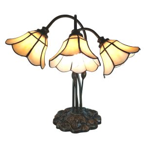 Stolní vitrážová lampa Tiffany Trois - 46*28*63 cm Clayre & Eef  - -
