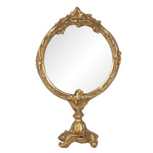Stolní zrcadlo ve zlatém antik rámu Mireio - 12*6*19 cm Clayre & Eef  - -