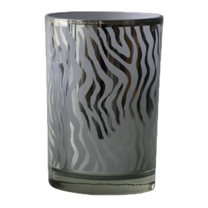 Stříbrný svícen Zebras s motivem zebry - 12*12*18cm Mars & More  - -