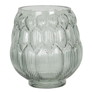 Transparentní skleněná váza Rodo - Ø 14*16 cm Clayre & Eef  - -