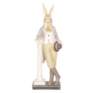 Velikonoční dekorace králíka s kloboukem - 17*9*46 cm Clayre & Eef  - -