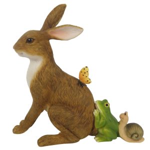 Velikonoční dekorace králíka se zvířátky - 14*5*13 cm Clayre & Eef  - -