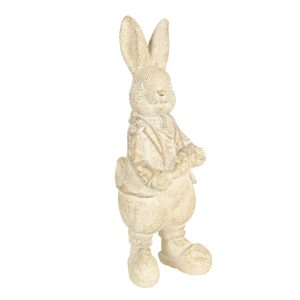 Velikonoční dekorace krémového králíka Métallique - 6*6*13 cm Clayre & Eef  - -