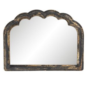 Vintage dřevěné zrcadlo Black gold - 66*4*51 cm Clayre & Eef  - -