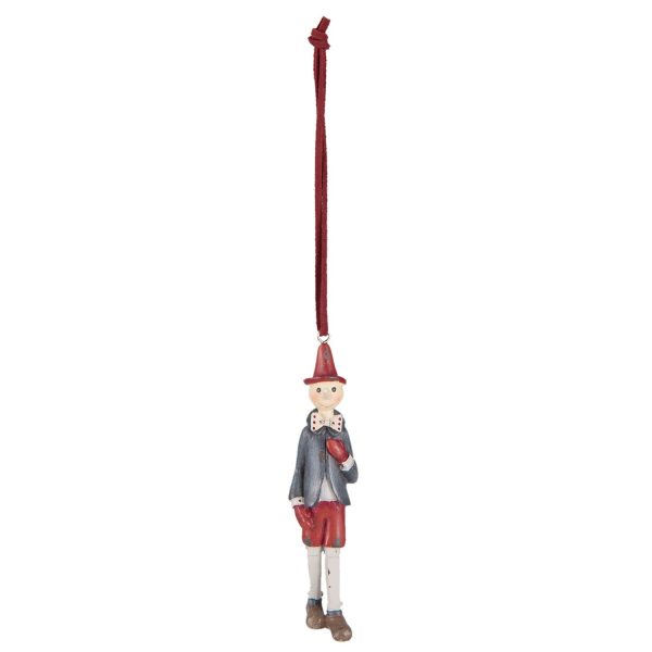 Závěsná dekorace Pinocchio - 3*2*11 cm Clayre & Eef  - -