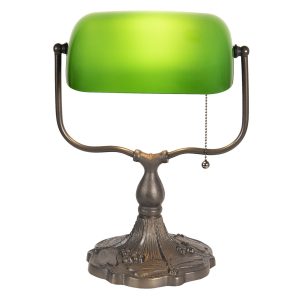 Zelená bankovní lampa tiffany Velves - 27*20*36 cm 1x E27 / max 60w Clayre & Eef  - -