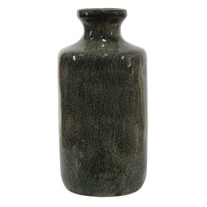 Zelená dekorační váza Mion L - Ø10*21 cm Clayre & Eef  - -