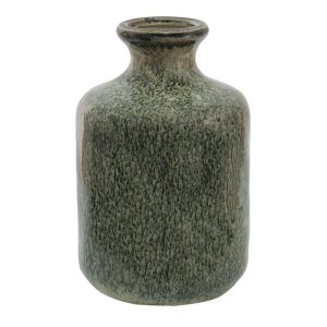 Zelená dekorační váza Mion M - Ø 11*17 cm Clayre & Eef  - -
