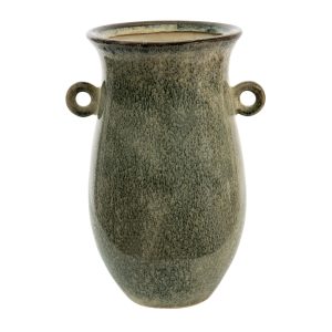 Zelená dekorační váza s oušky Mion- 18*14*26 cm Clayre & Eef  - -