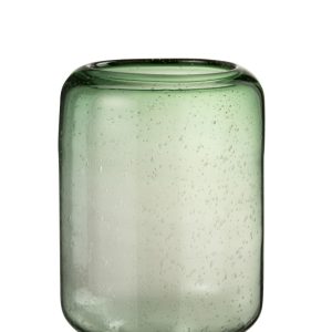 Zelená skleněná váza / svícen Light Green L - 22*22*35