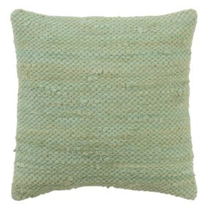 Zelený háčkovaný polštář z bavlny Crocheted - 45*45 cm J-Line by Jolipa  - -