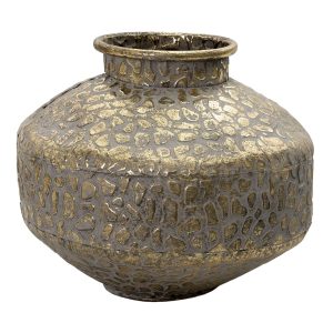 Zlatá antik dekorační váza Gemma - Ø 27*21 cm Clayre & Eef  - -