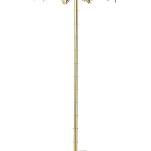 Zlatá kovová stojací palmová lampa Coconut - Ø 77*210 cm J-Line by Jolipa  - -