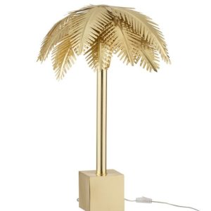 Zlatá kovová stolní palmová lampa Coconut - Ø 45*72 cm J-Line by Jolipa  - -