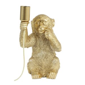Zlatá stolní lampa s opičkou Monkey S - 20*19*34 cm/40W Light & Living  - -