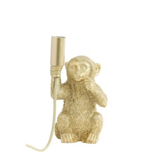 Zlatá stolní lampa s opičkou Monkey XS - 13*12*23 cm/40W Light & Living  - -