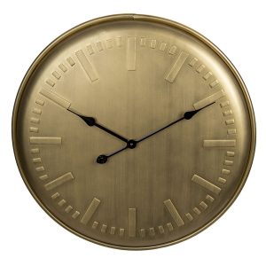 Zlaté kovové nástěnné hodiny Audra - Ø 62*3 cm Clayre & Eef  - -