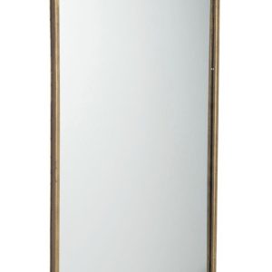 Zlaté nástěnné kovové zrcadlo antik gold -  35*50*70cm J-Line by Jolipa  - -