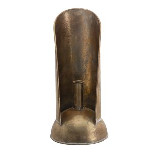 Zlatý antik kovový svícen na úzkou svíčku - Ø 16*35 cm Clayre & Eef  - -