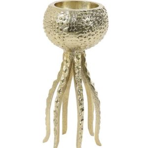 Zlatý kovový svícen Octopus S - Ø 13*25 cm Light & Living  - -