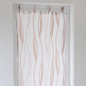 Voálová vitrážová záclonka s motivem vlnek