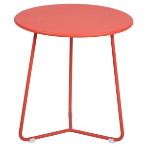 Oranžový kovový odkládací stolek Fermob Cocotte 34 cm  - Výška36 cm- Průměr 34 cm