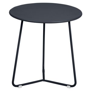 Černý kovový odkládací stolek Fermob Cocotte 34 cm  - Výška36 cm- Průměr 34 cm
