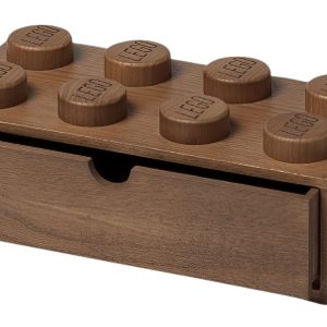 Lego® Tmavý dubový úložný box LEGO® Wood 32 x 15 cm  - Výška12 cm- Šířka 32 cm