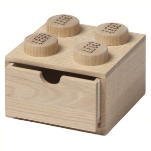 Lego® Světlý dubový úložný box LEGO® Wood 16 x 15 cm  - Výška11 cm- Šířka 15 cm