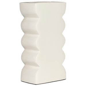 Béžová kovová váza ZUIVER CURVES S  - Výška20 cm- Šířka 11 cm