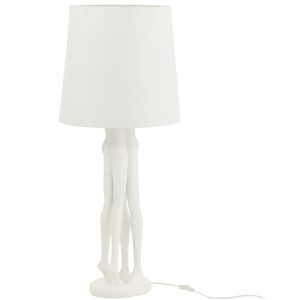 Bílá stojací lampa J-line Couple 90 cm  - Výška90 cm- Průměr 24 cm