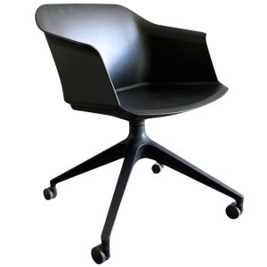 Černá plastová konferenční židle Brado Aurora Kit  - Výška74