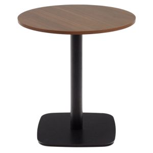 Ořechový bistro stolek Kave Home Dina 70 cm  - Výška74 cm- Průměr 70 cm