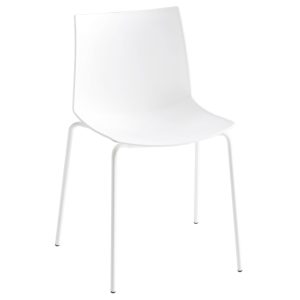 Gaber Bílá plastová jídelní židle KANVAS NA  - Výška79 cm- Šířka 47 cm
