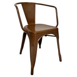Culty Bronzová kovová jídelní židle PARIS  - Výška73 cm- Šířka 54 cm