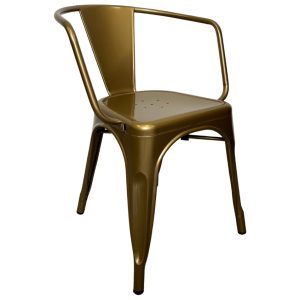 Culty Zlatá kovová jídelní židle PARIS  - Výška73 cm- Šířka 54 cm